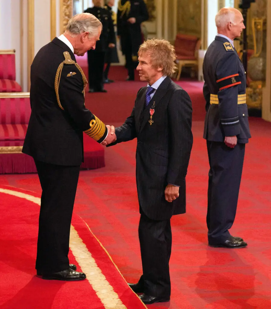 Charlie Mullins receiving his OBE for services to plumbing